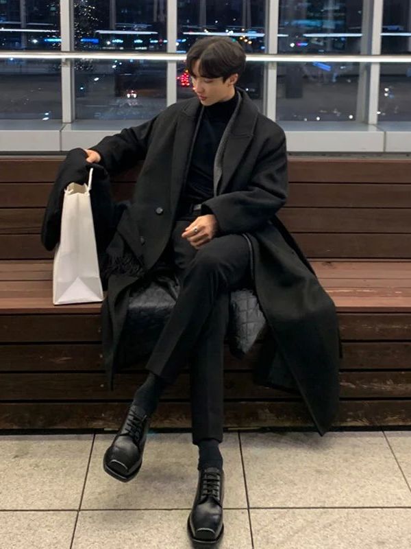 Korean Girl Lifestyle - Korean Style Men's Loose Casual Single-breasted
