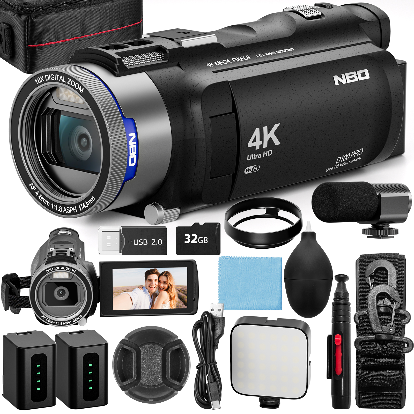 Korean Lifestyle Video - NBD 4K HD&48MP Camcorder Video Camera