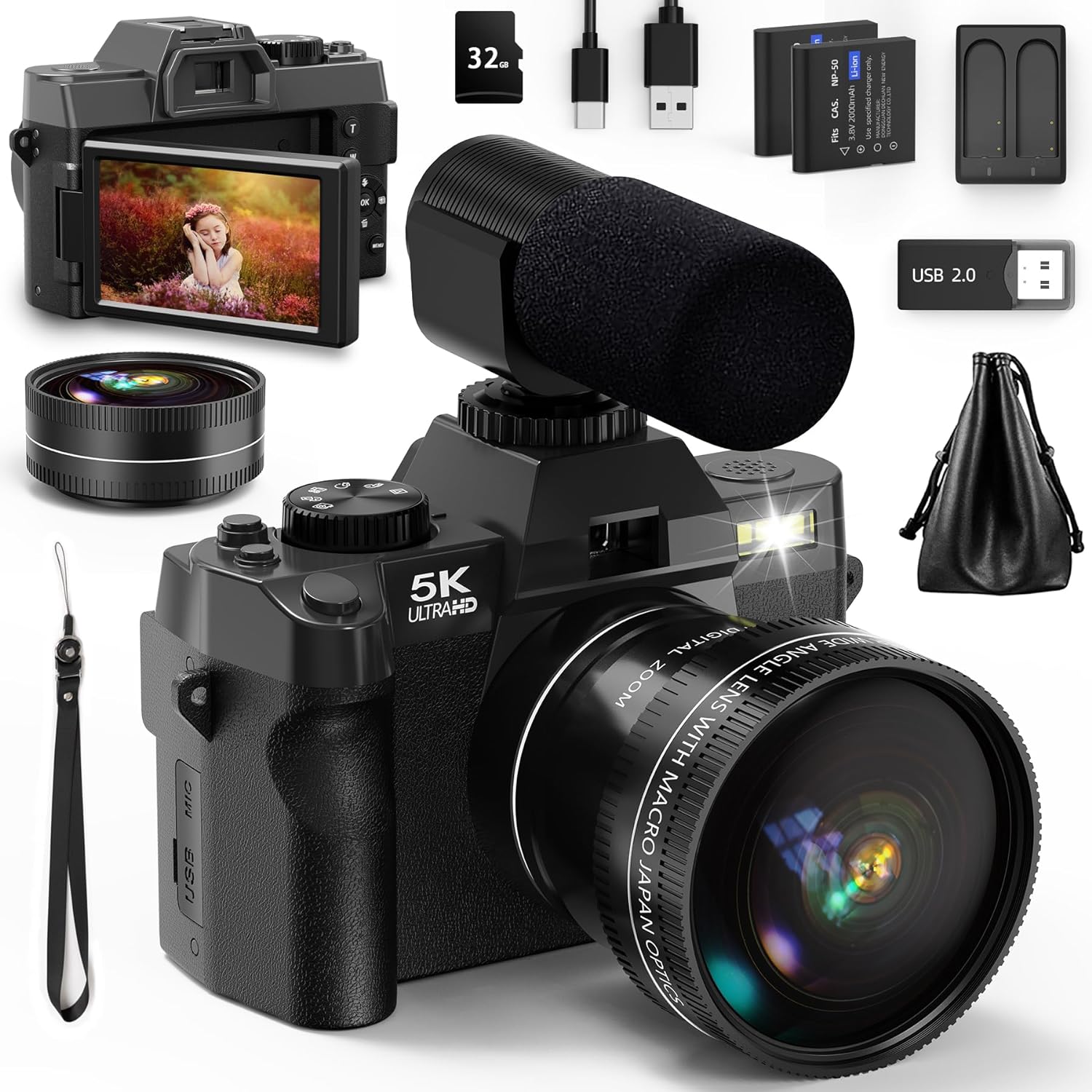 NBD 5K&48MP Digital Camera wit - Korean Lifestyle Video recensie en prijs
