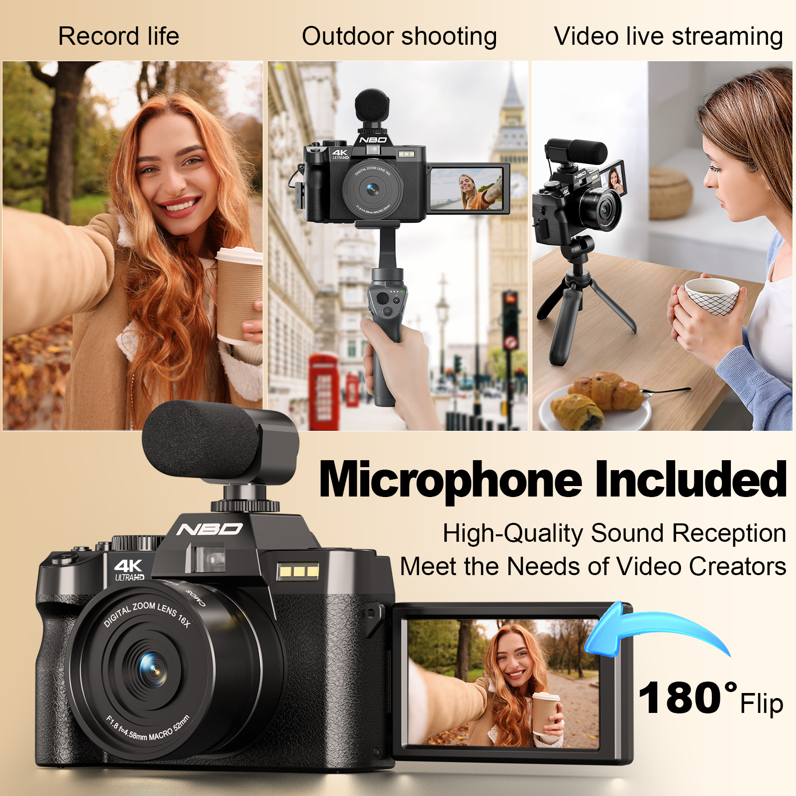 NBD S100F 48MP&4K Digital Came - Korean Lifestyle Youtubers recensie en prijs