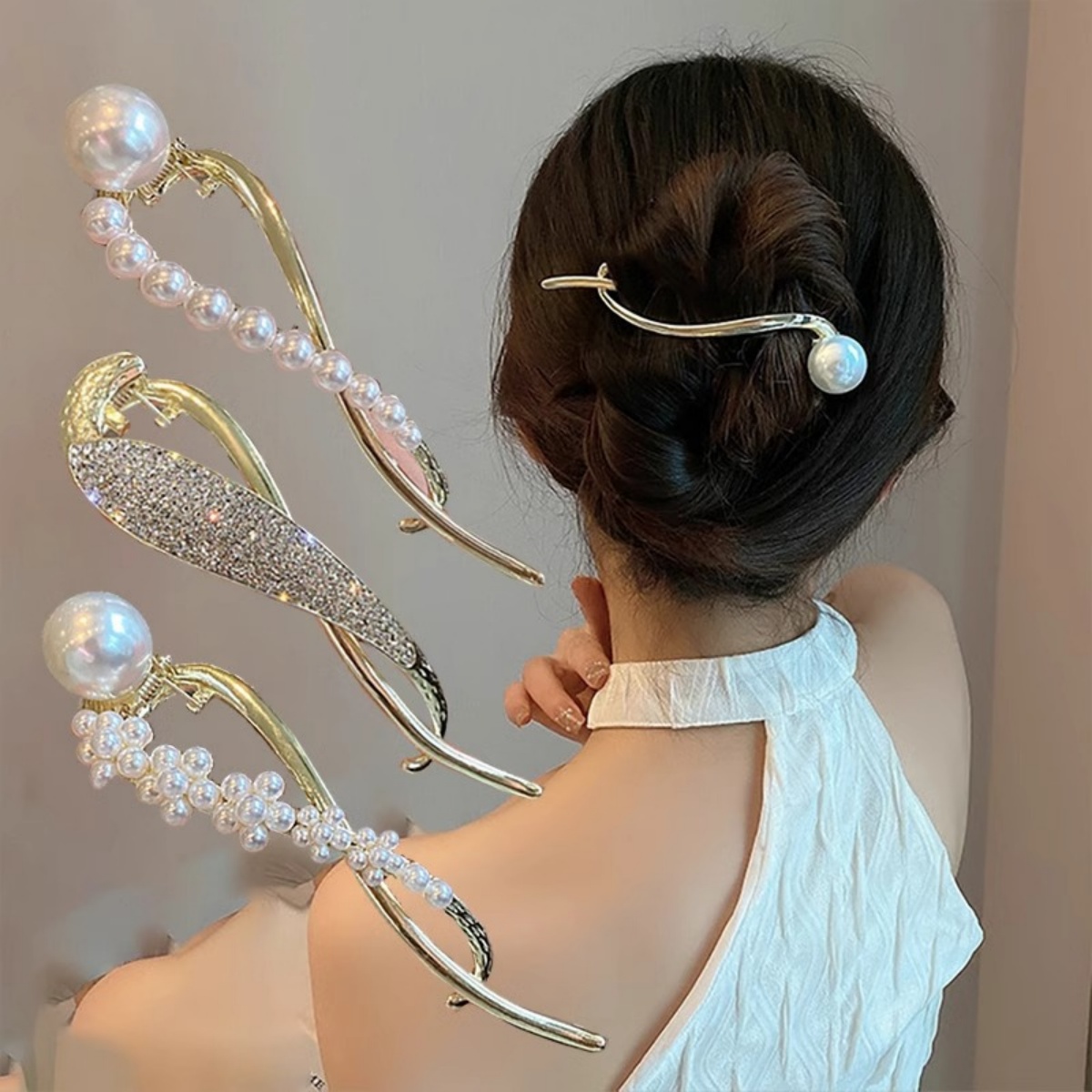 Elegant Glitter Pearl Hair Cli - Lifestyle In Korean recensie en prijs