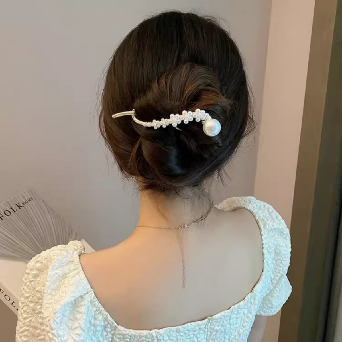 Elegant Glitter Pearl Hair Cli - Lifestyle In Korean recensie en prijs
