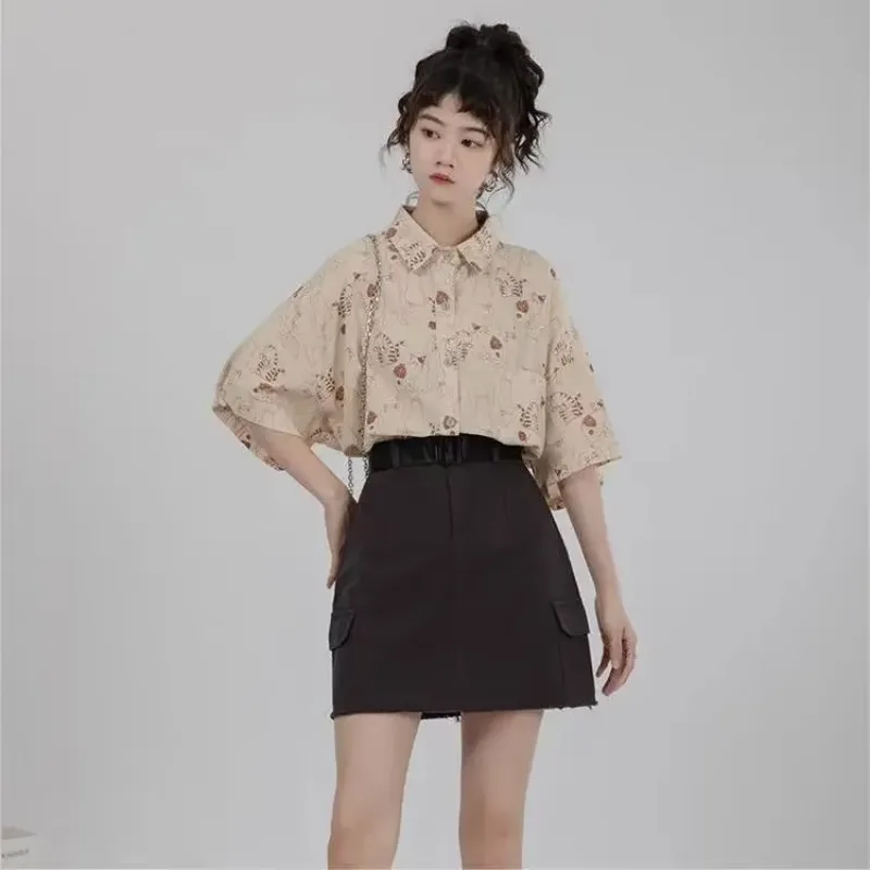 Shirts Women Corduroy Patch Po - Korean Student Lifestyle recensie en prijs