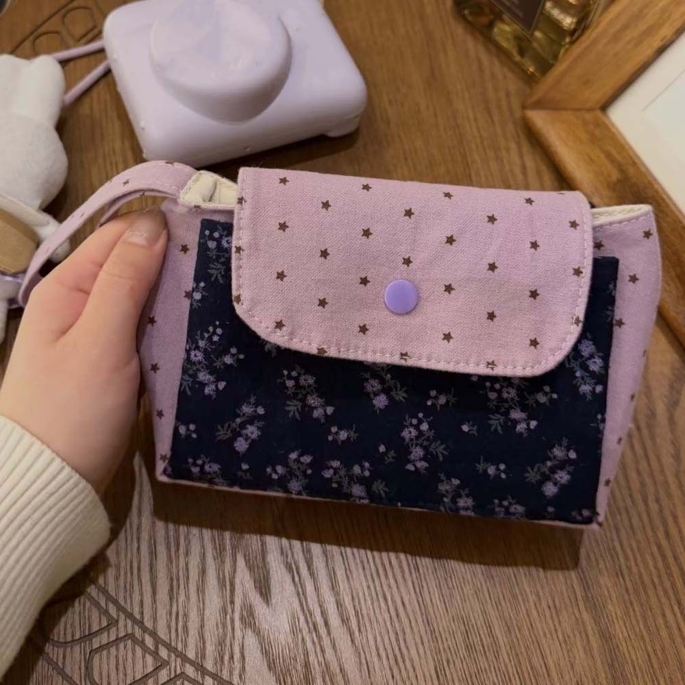 Purple Print Floral Makeup Bag - Lifestyle In Korean recensie en prijs