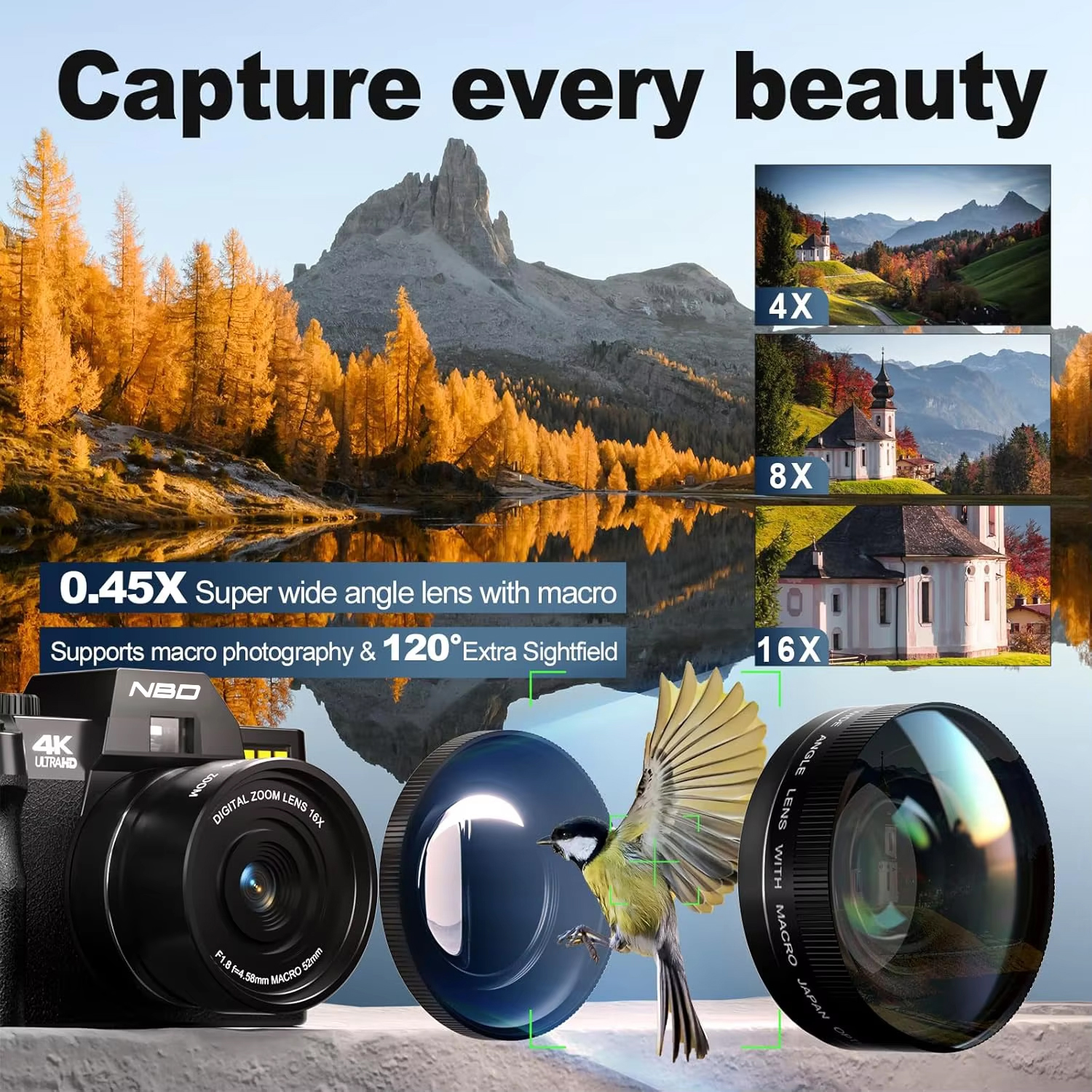NBD 48MP 4K Digital Camera S10 - Korean Girl Lifestyle recensie en prijs