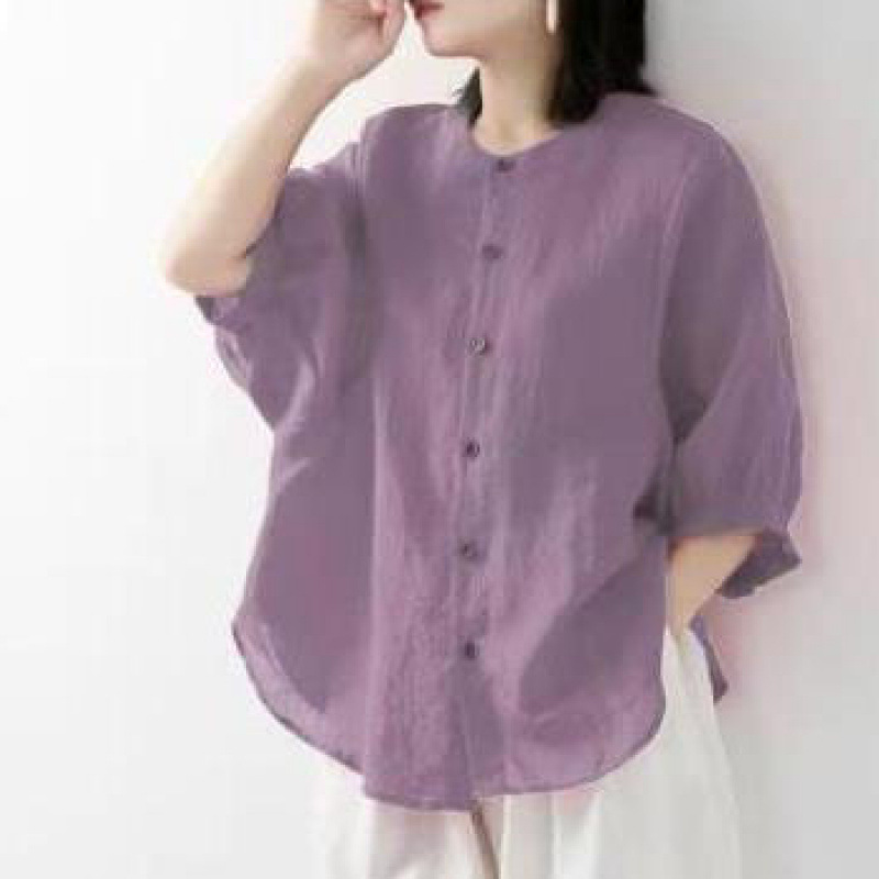 Cotton and linen shirt women's - Korean Lifestyle recensie en prijs
