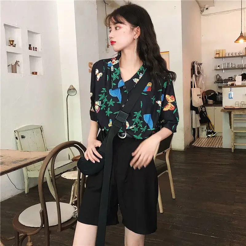 Shirts Women Corduroy Patch Po - Korean Student Lifestyle recensie en prijs