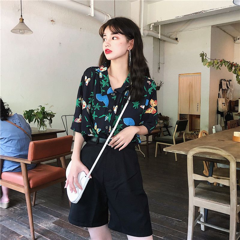 Shirts Women Corduroy Patch Po - Korean Student Lifestyle recensie en prijs