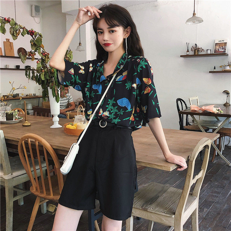 Shirts Women Corduroy Patch Po - Korean Student Lifestyle recensie en prijs