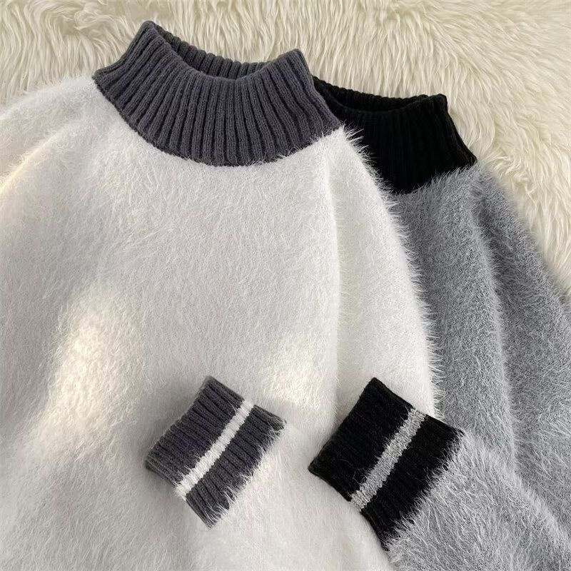 Fur Collar Pullovers Estampado - Modern Korean Lifestyle recensie en prijs