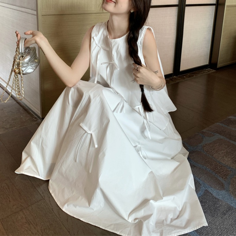 White Dress Sets for Women Bow - Korean Lifestyle recensie en prijs